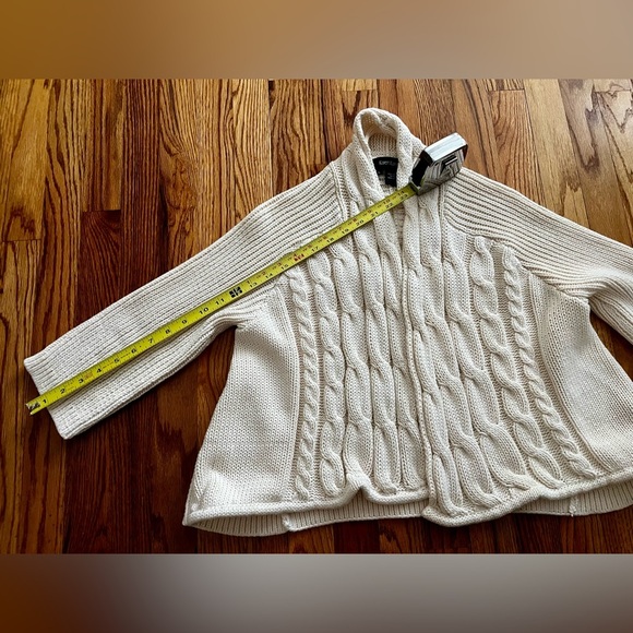 Karen Kane Aztec Beige Open Front Cardigan Women Large 100 percent cotton - Picture 6 of 9